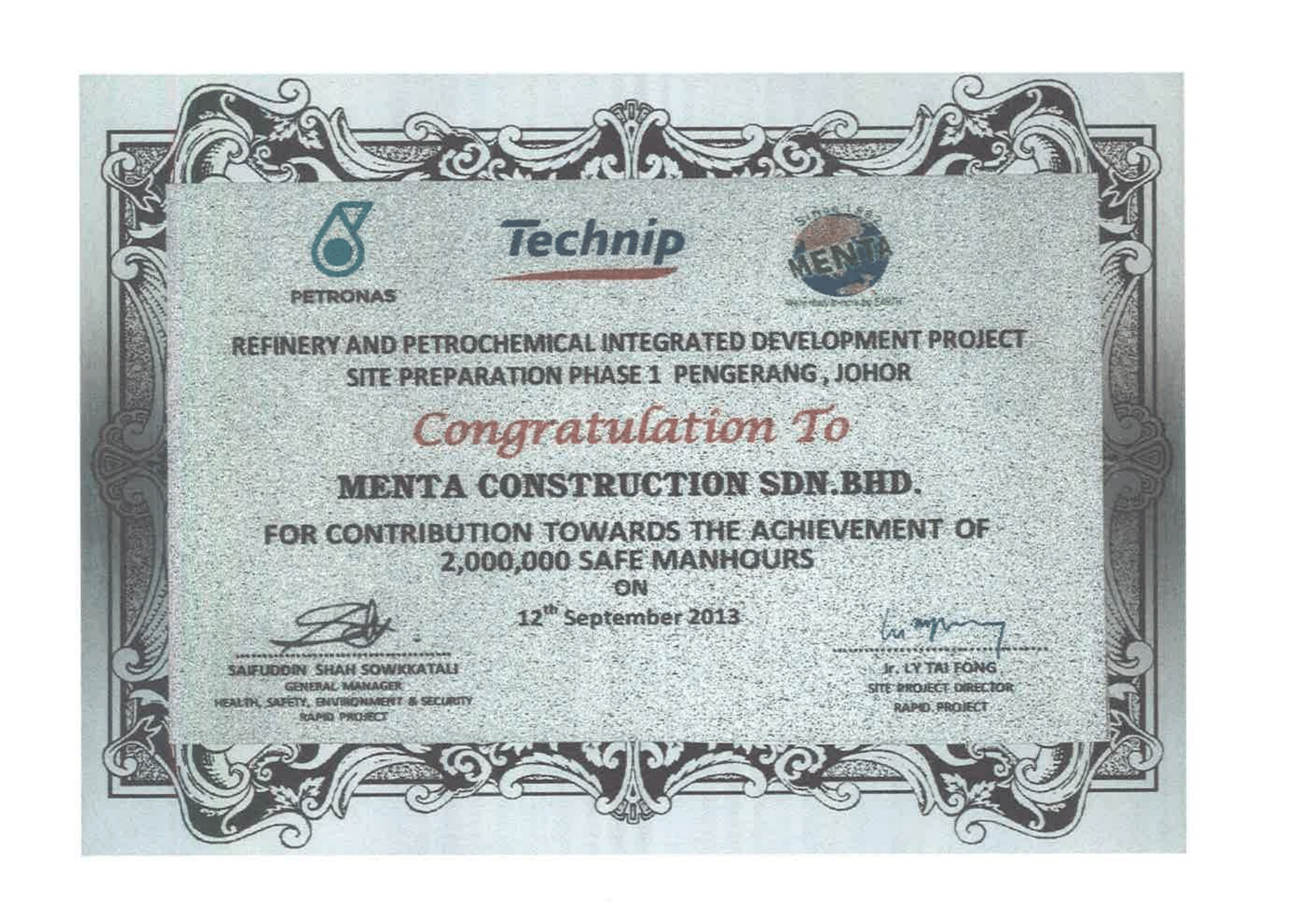 Certificates – Menta